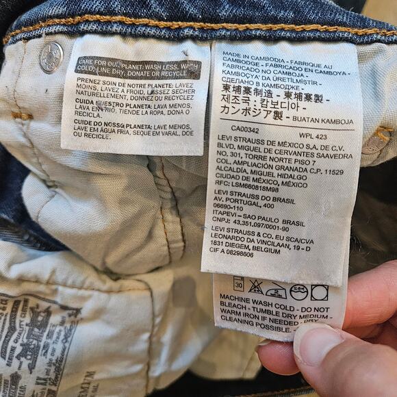 Levi’s 501 Button Fly Straight Leg Jeans Womens Size 29 Denim Blue Medium Wash - Picture 9 of 10